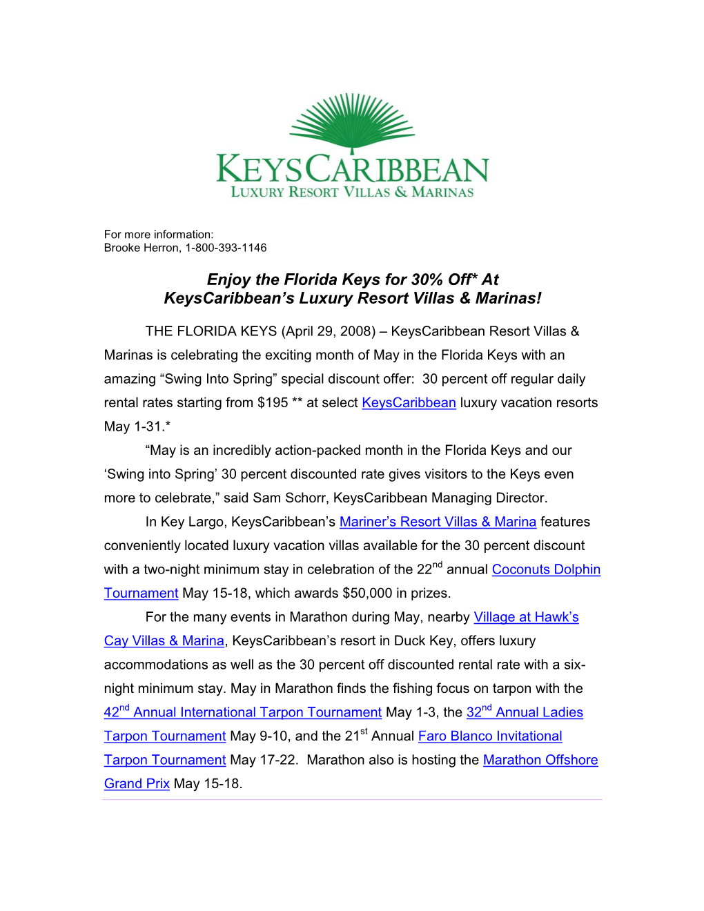 Enjoy the Florida Keys for 30% Off* at Keyscaribbean's Luxury Resort