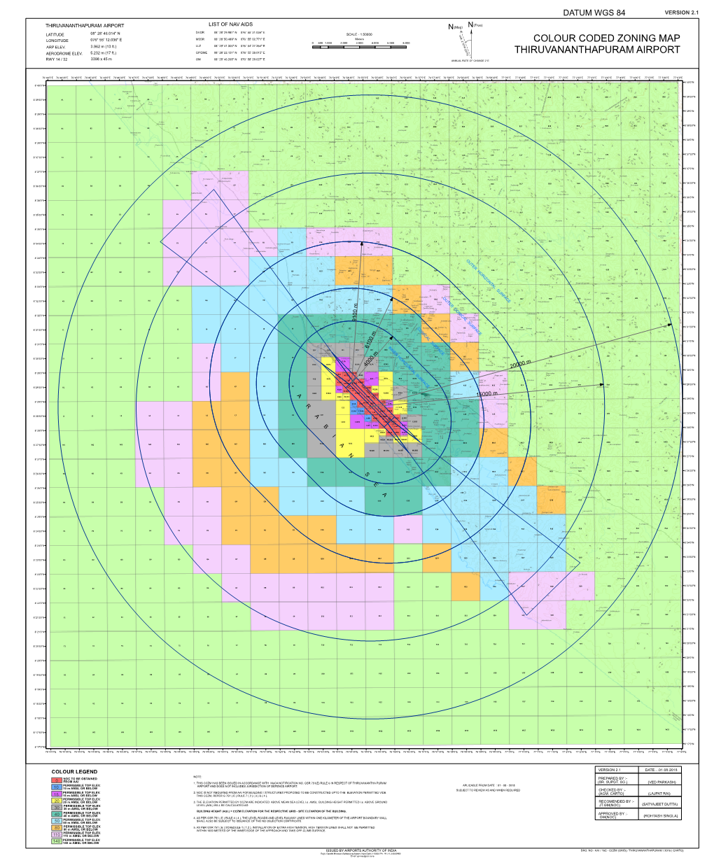 Colour Coded Zoning Map Thiruvananthapuram Airport