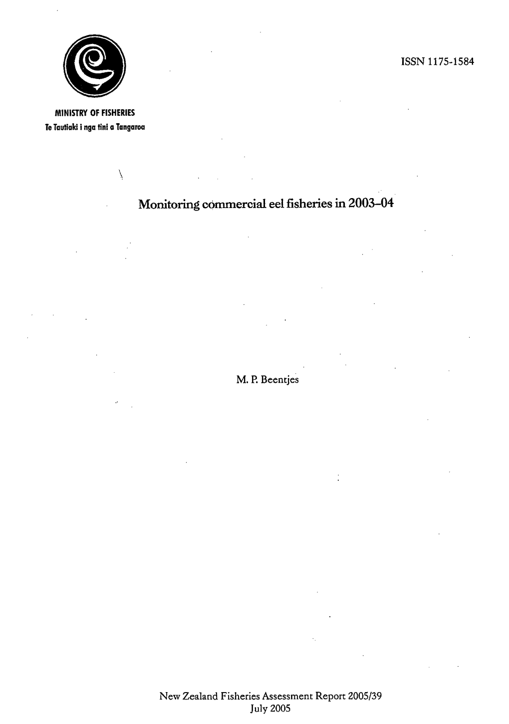 Monitoring Commercial Eel Fisheries in 2003-04