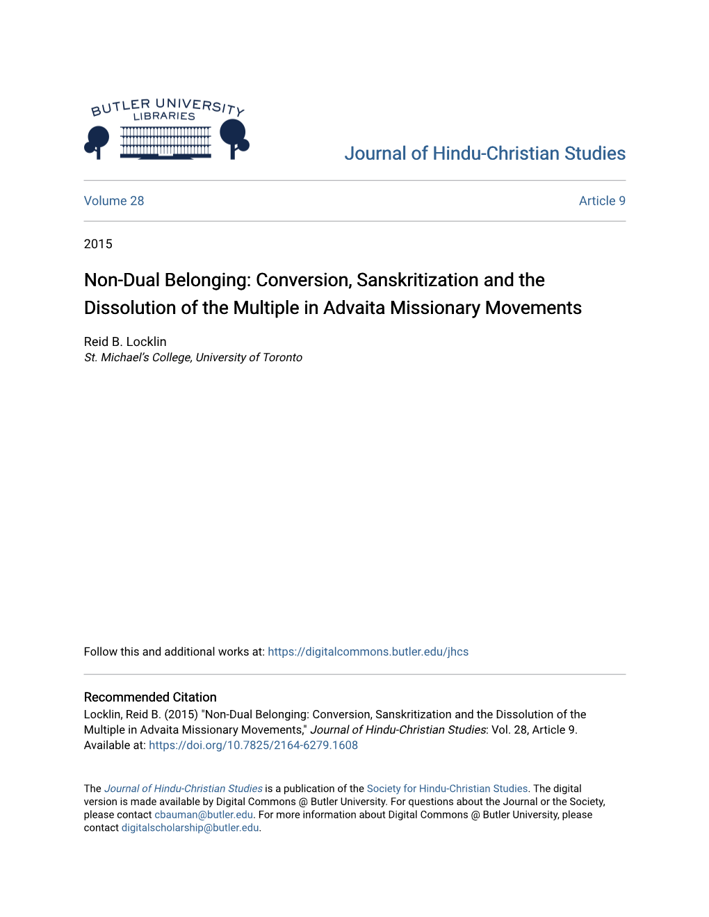 Conversion, Sanskritization and the Dissolution of the Multiple in Advaita Missionary Movements