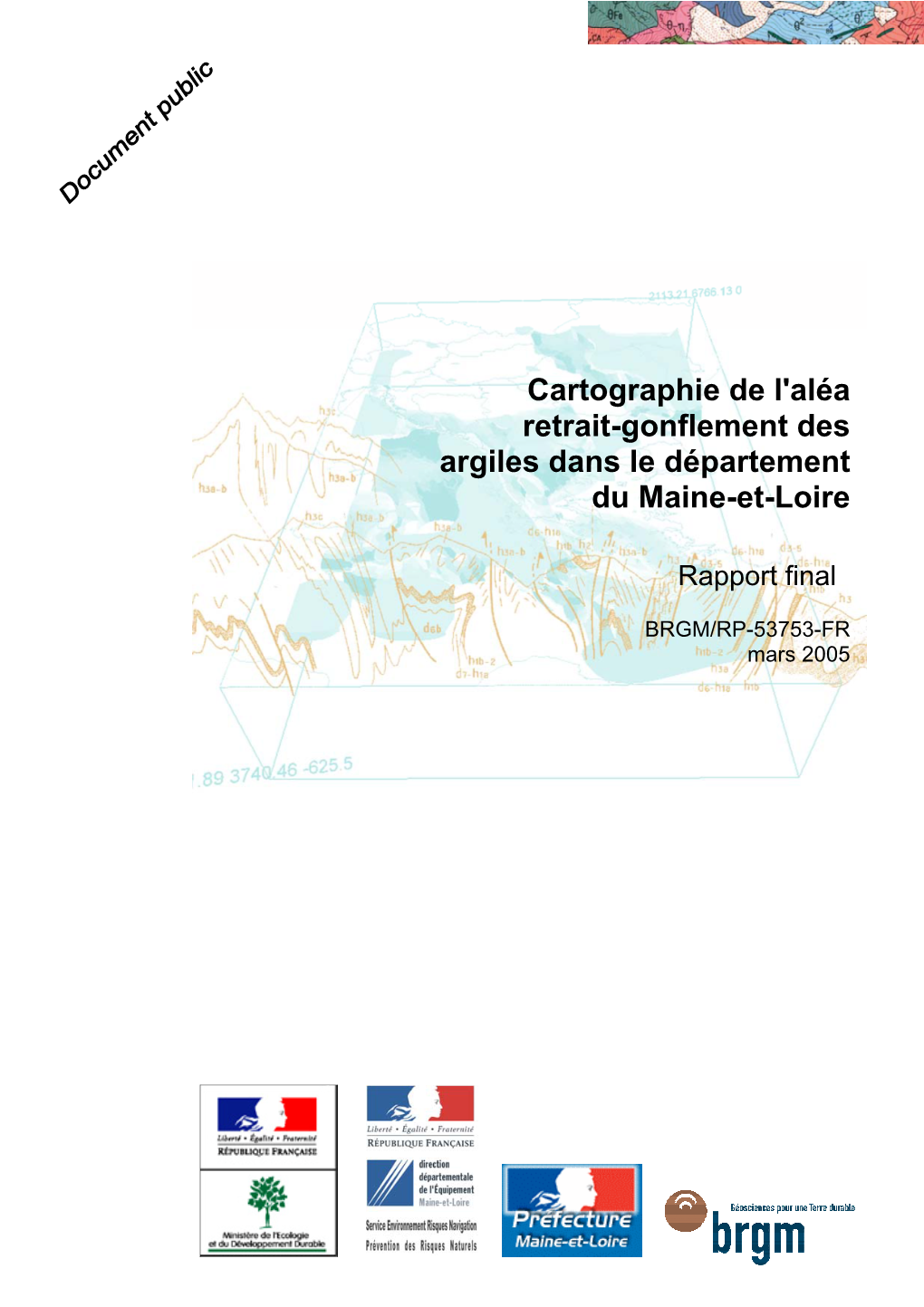 Cartographie De L'aléa Retrait-Gonflement Des Argiles Dans Le Département Du Maine-Et-Loire