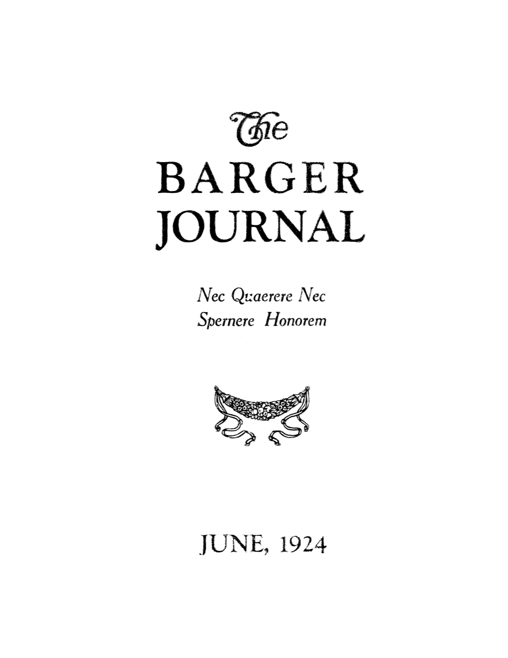 Barger Ournal