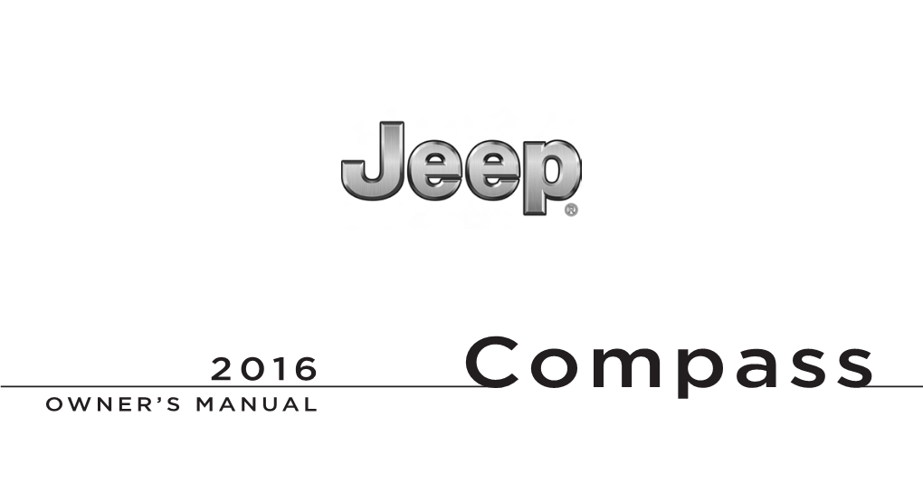 2016 Jeep Compass Owner's Manual