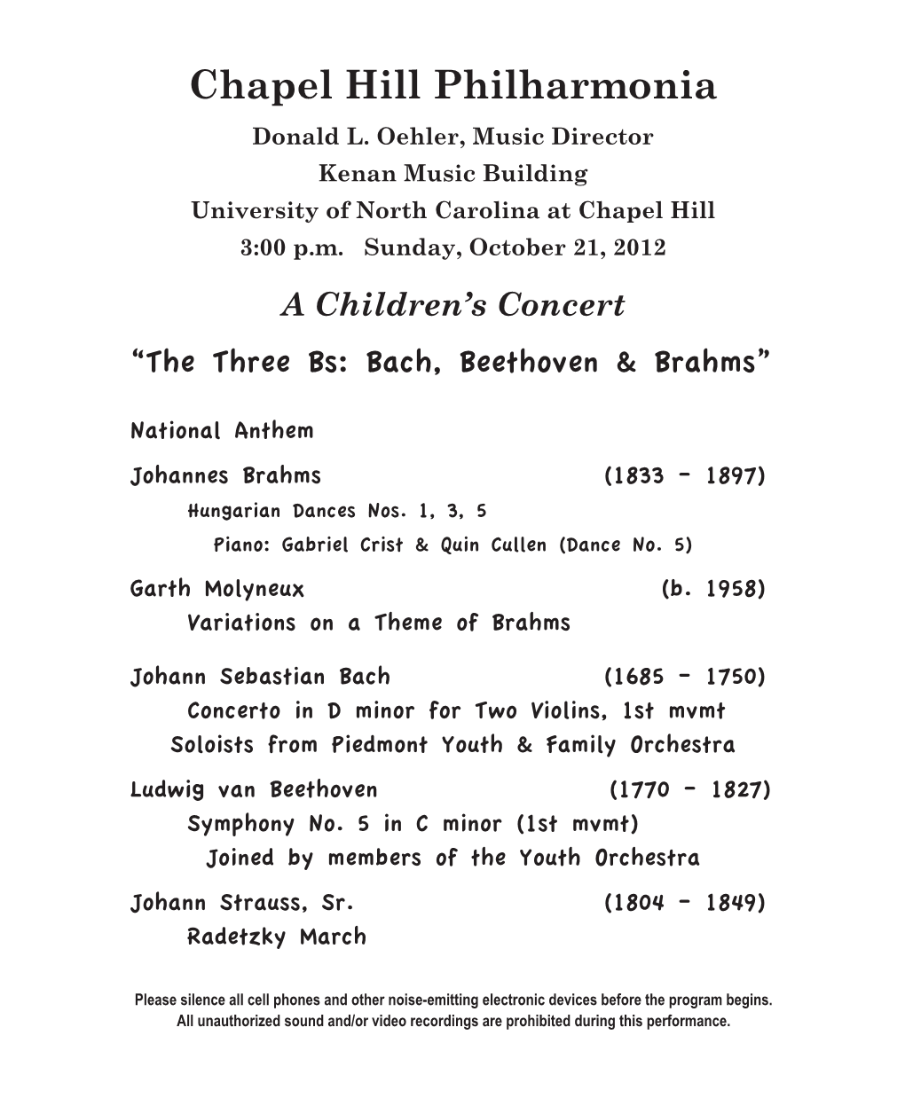 Concert Program