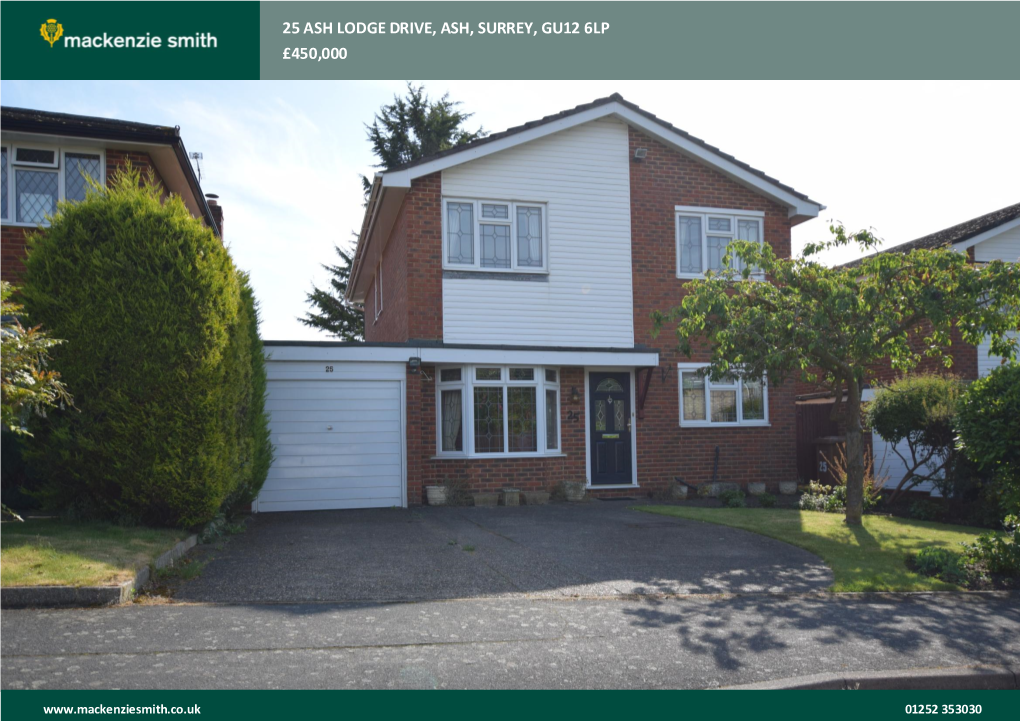 25 Ash Lodge Drive, Ash, Surrey, Gu12 6Lp £450,000