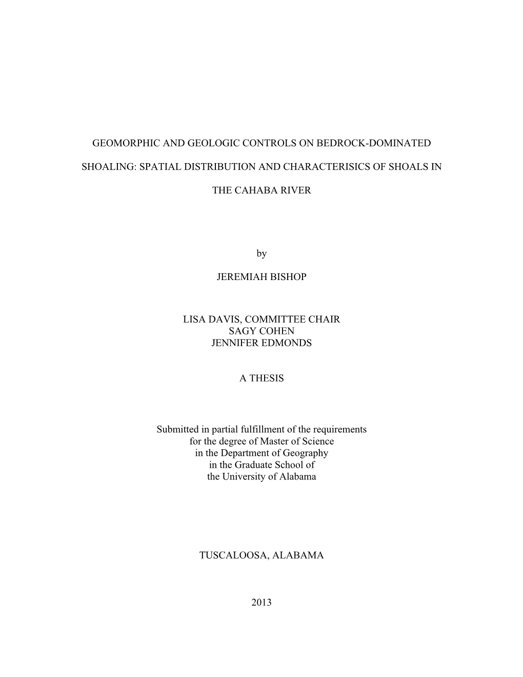 Geomorphic and Geologic Controls on Bedrock-Dominated Shoaling