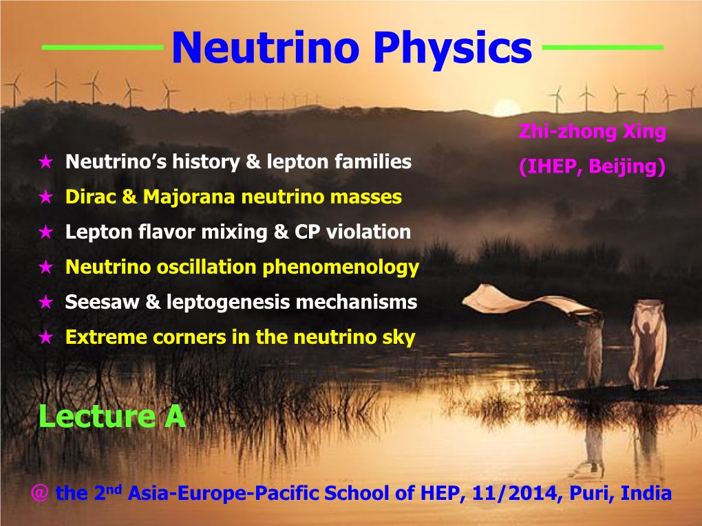 Neutrino Physics