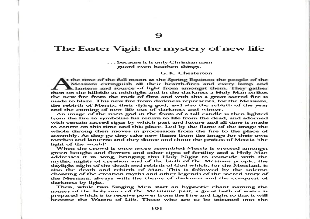 The Easter Vigt the Mystery of New Life