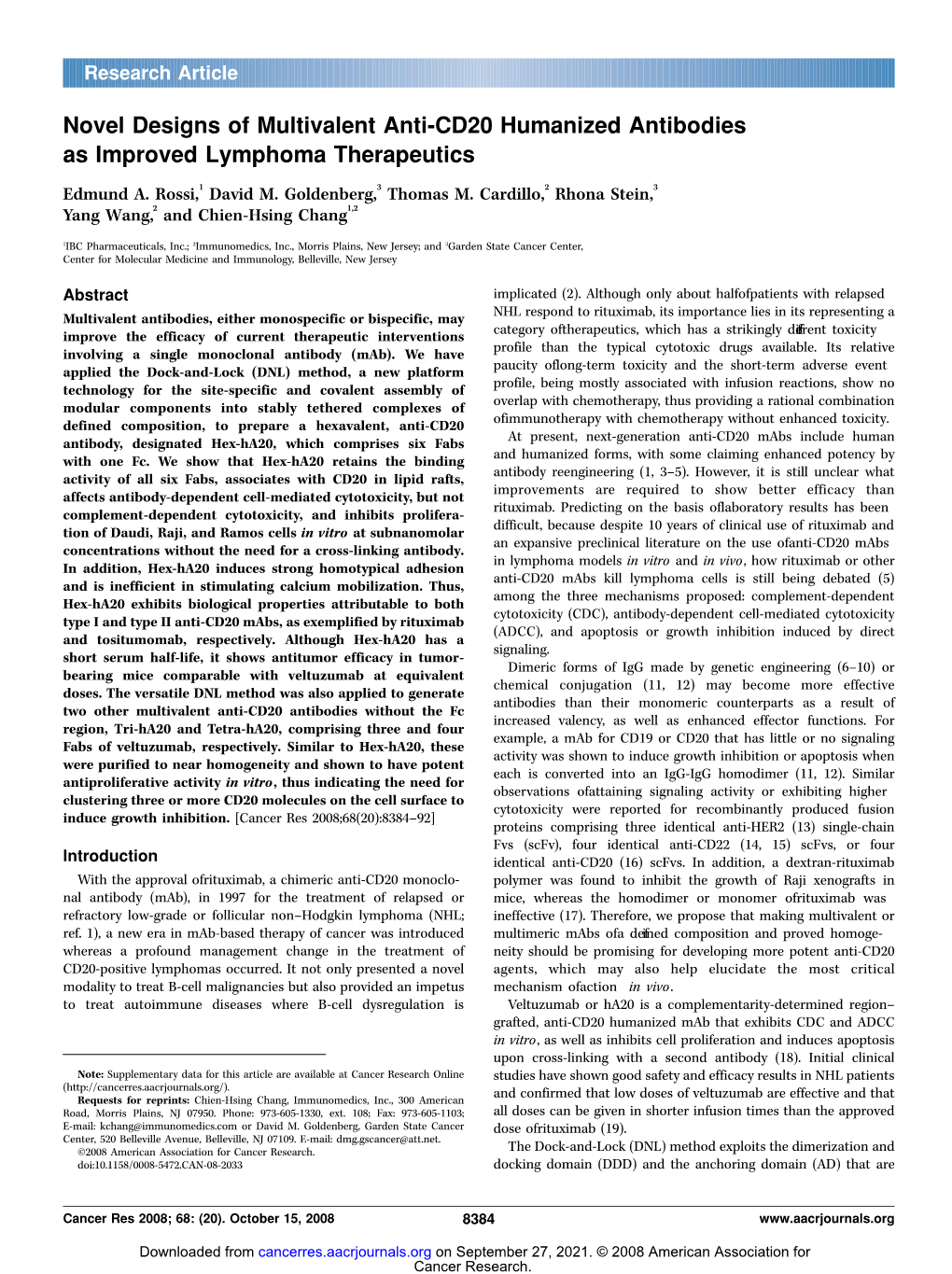 Novel Designs of Multivalent Anti-CD20 Humanized Antibodies As Improved Lymphoma Therapeutics