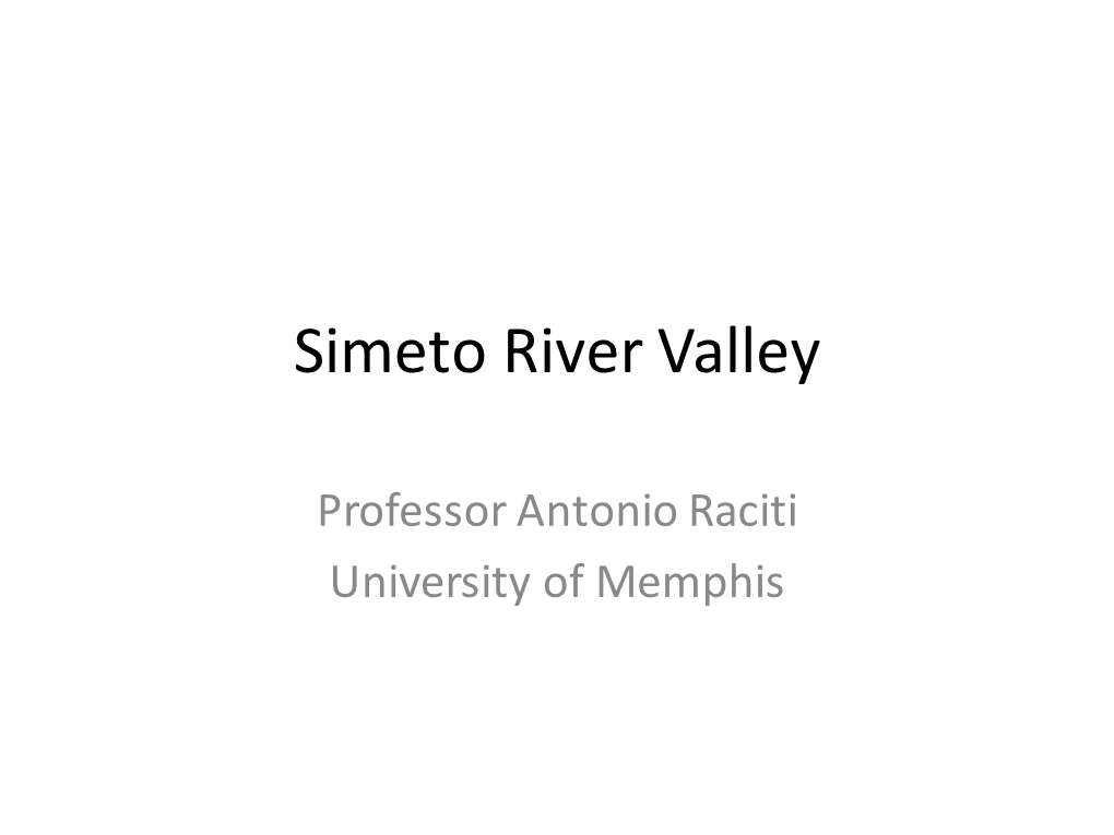 Simeto River Valley