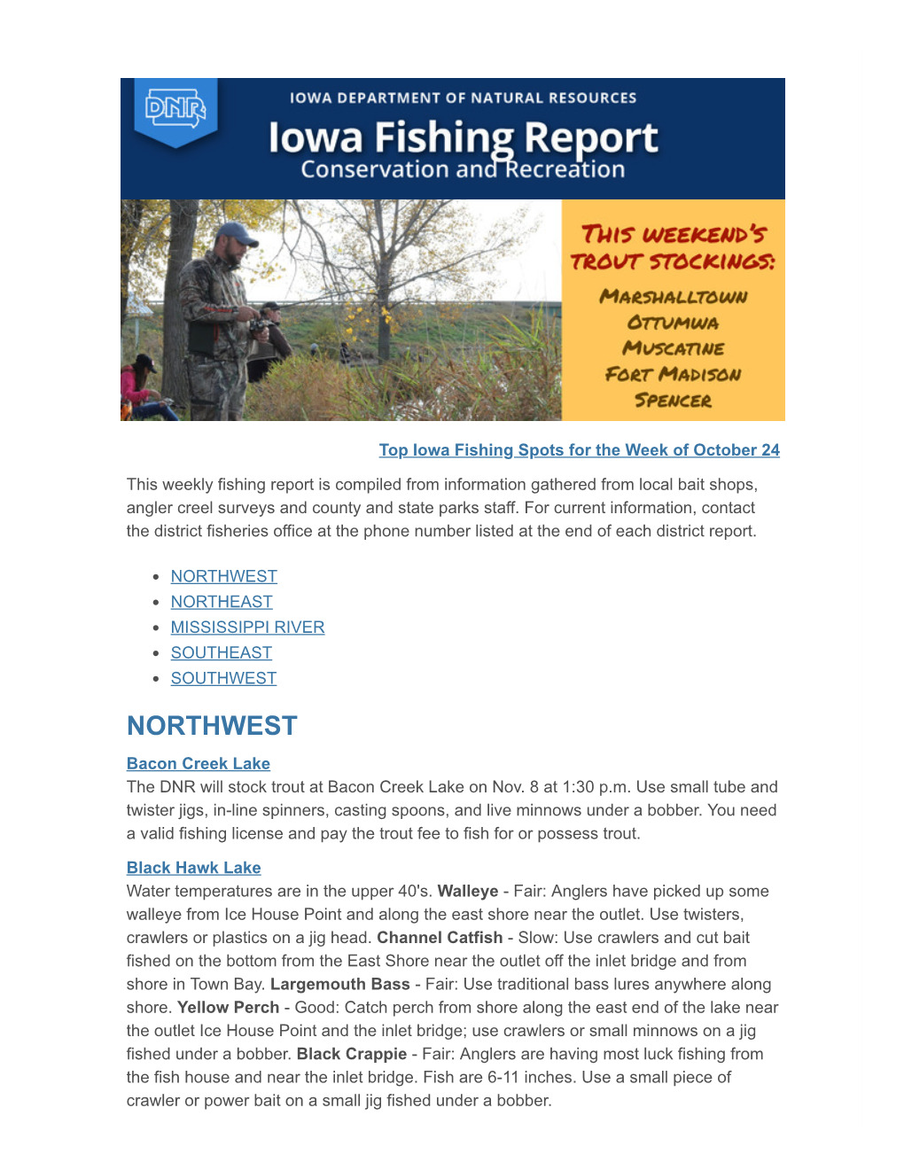 Oct. 24 Iowa Fishing Report.Pdf
