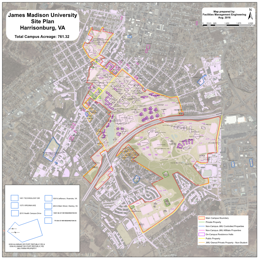 James Madison University Site Plan Harrisonburg, VA