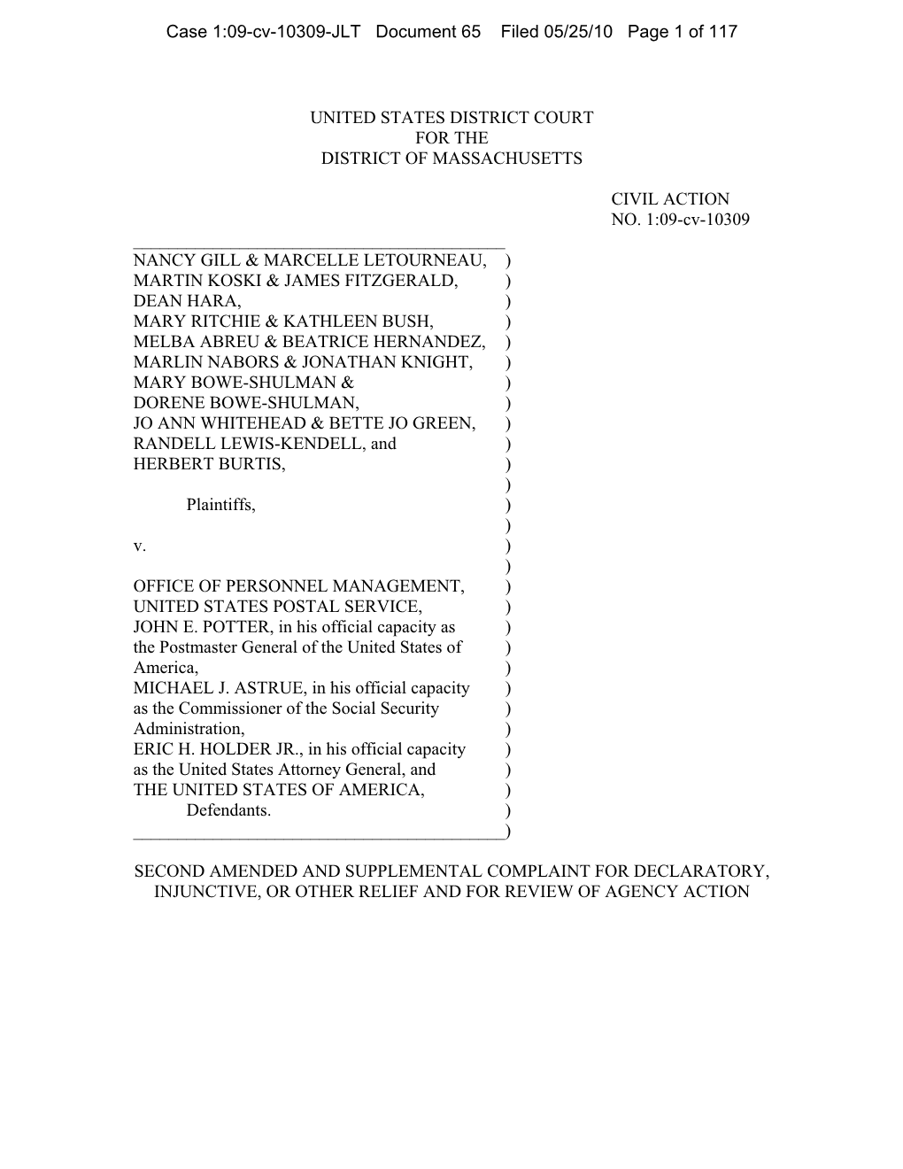 Case 1:09-Cv-10309-JLT Document 65 Filed 05/25/10 Page 1 of 117