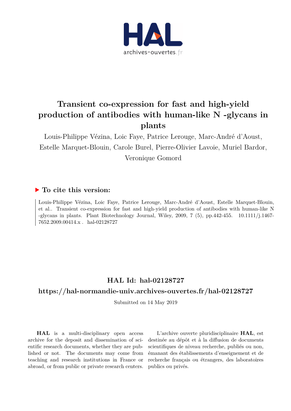 Glycans in Plants