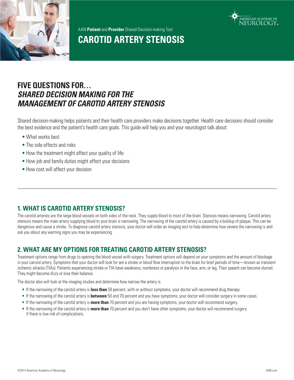 Carotid Artery Stenosis