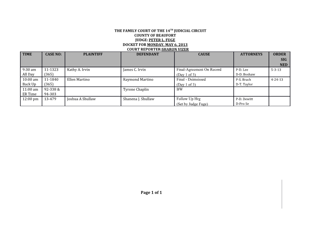 The Family Court of the 14Th Judicial Circuit s2