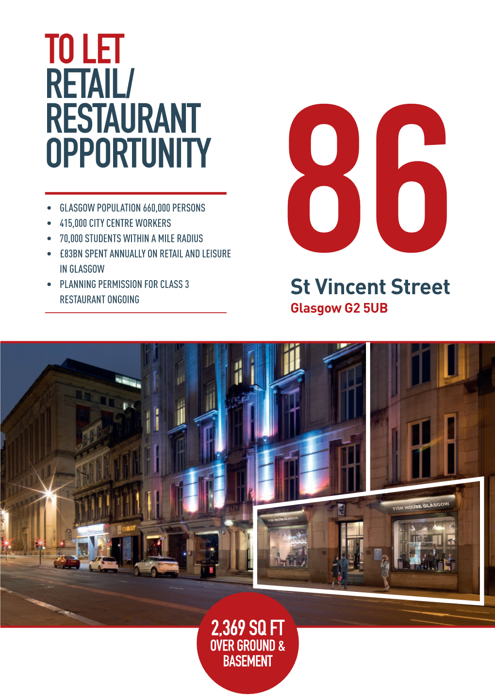 St Vincent Street RESTAURANT ONGOING Glasgow G2 5UB