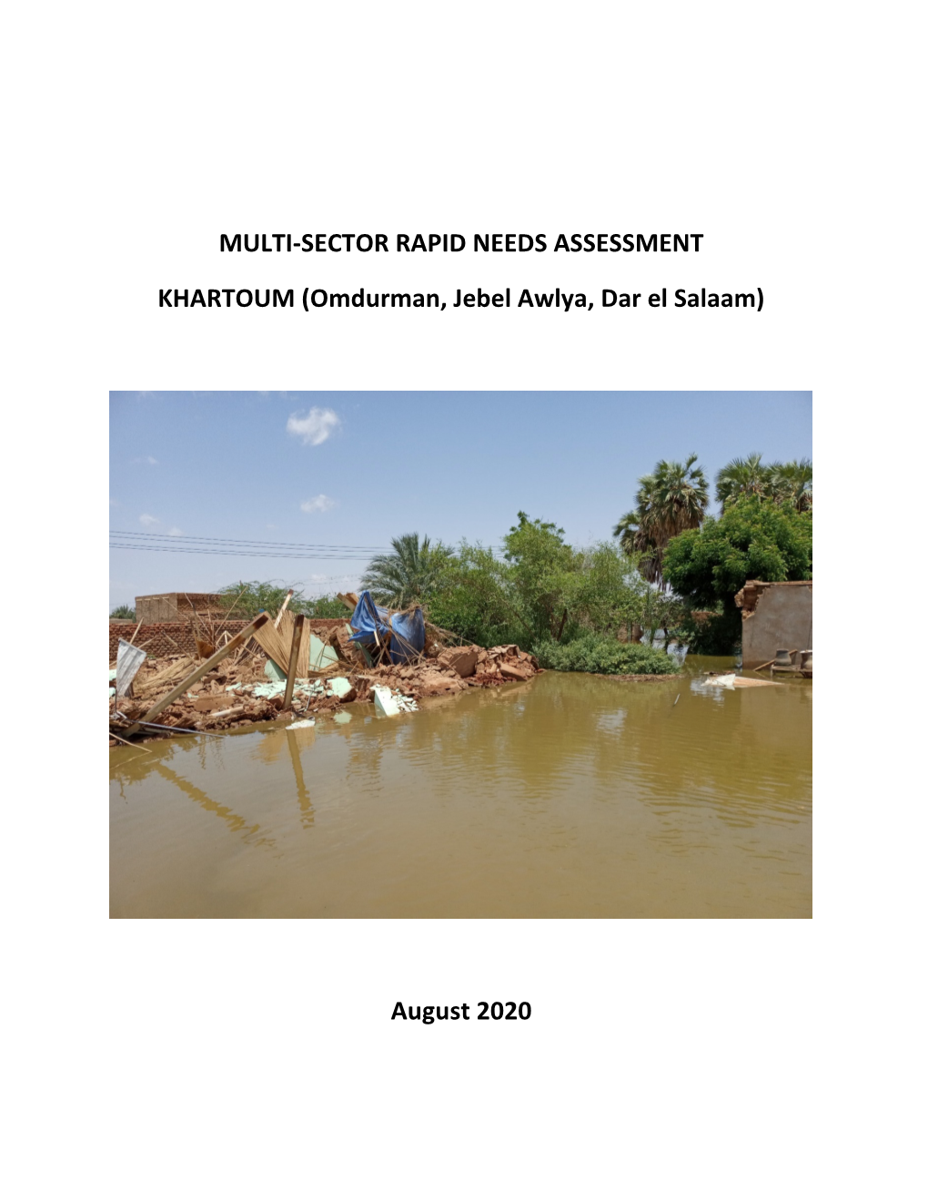 Multi-Sector Rapid Needs Assessment