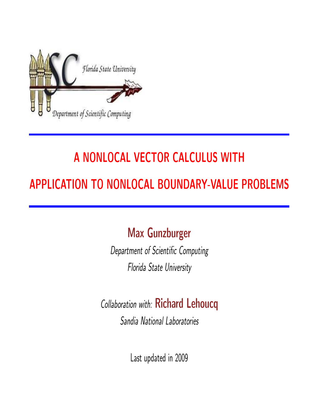 A Nonlocal Vector Calculus with Application to Nonlocal Boundary-Value Problems