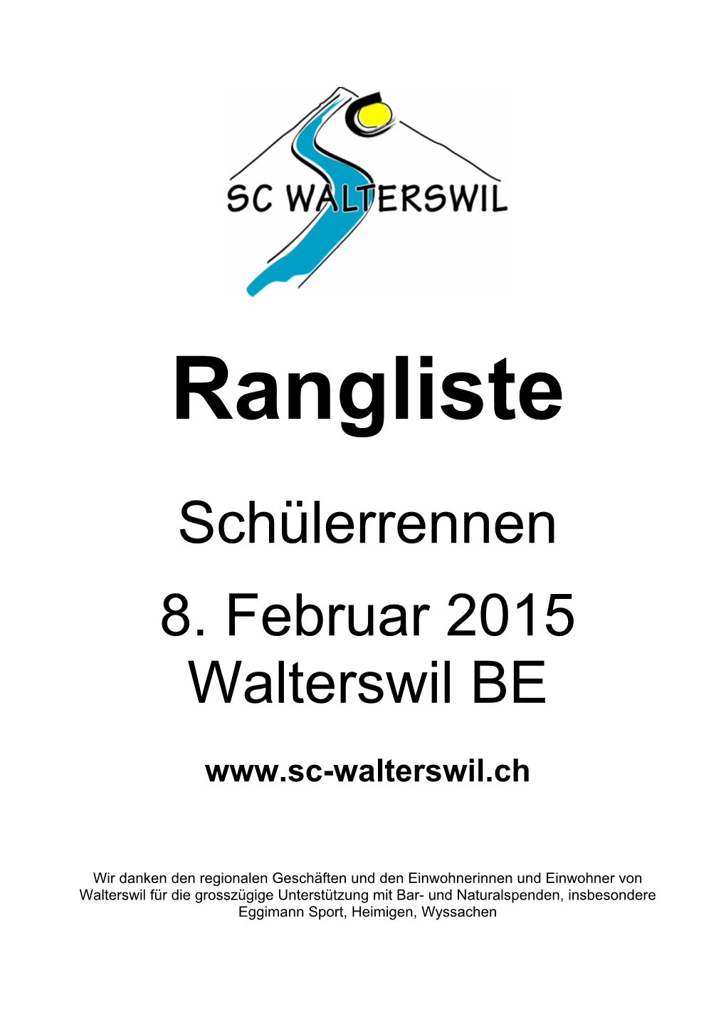 Schülerrennen 8. Februar 2015 Walterswil BE