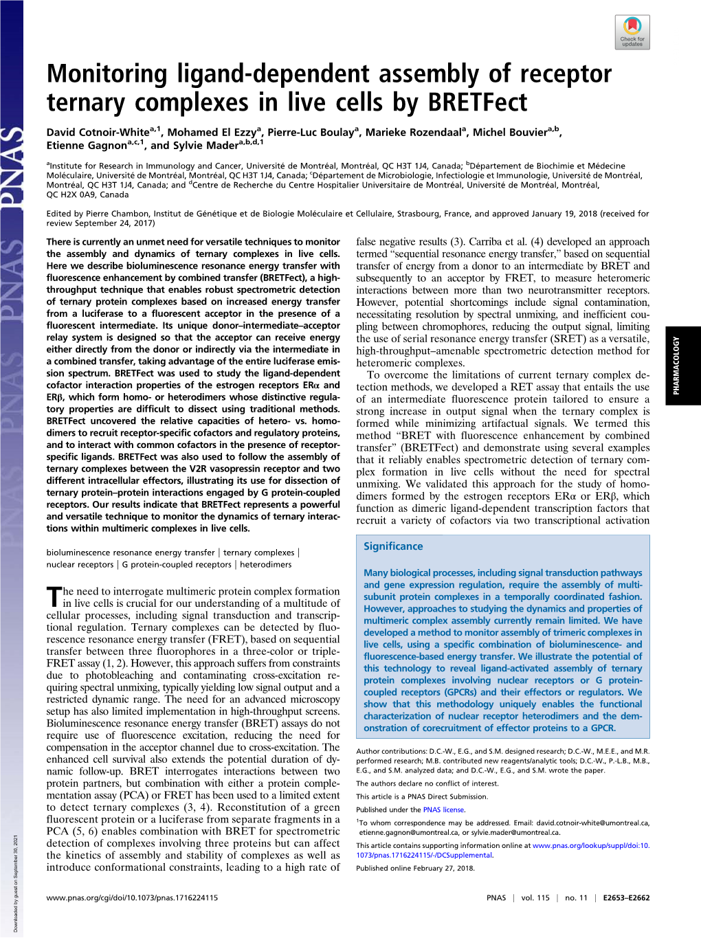 Monitoring Ligand-Dependent Assembly of Receptor Ternary