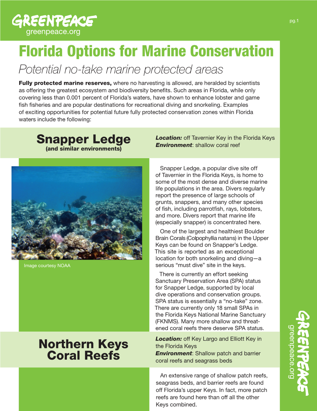 Florida Options for Marine Conservation