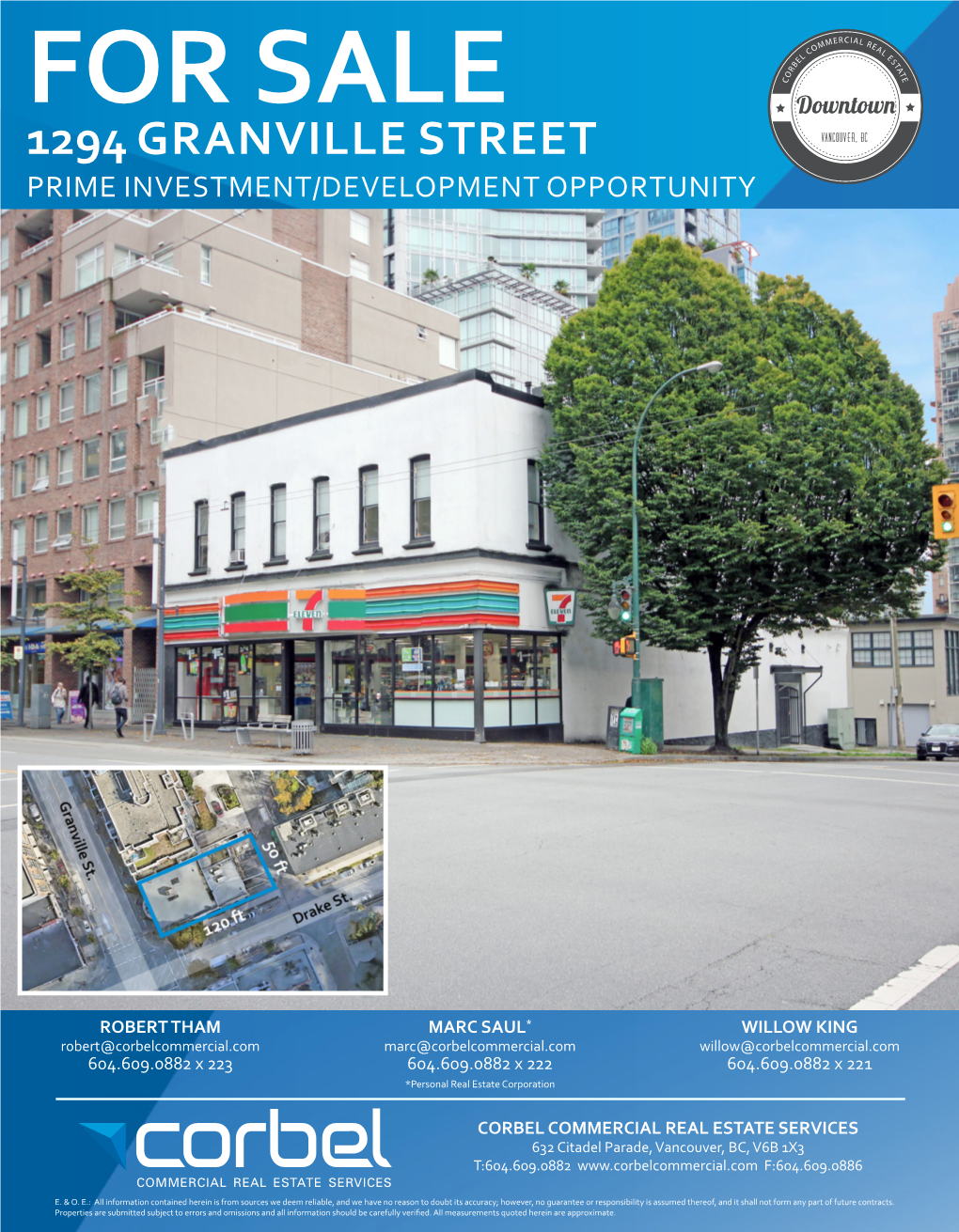 1294 Granville Street Prime Investment/Development Opportunity