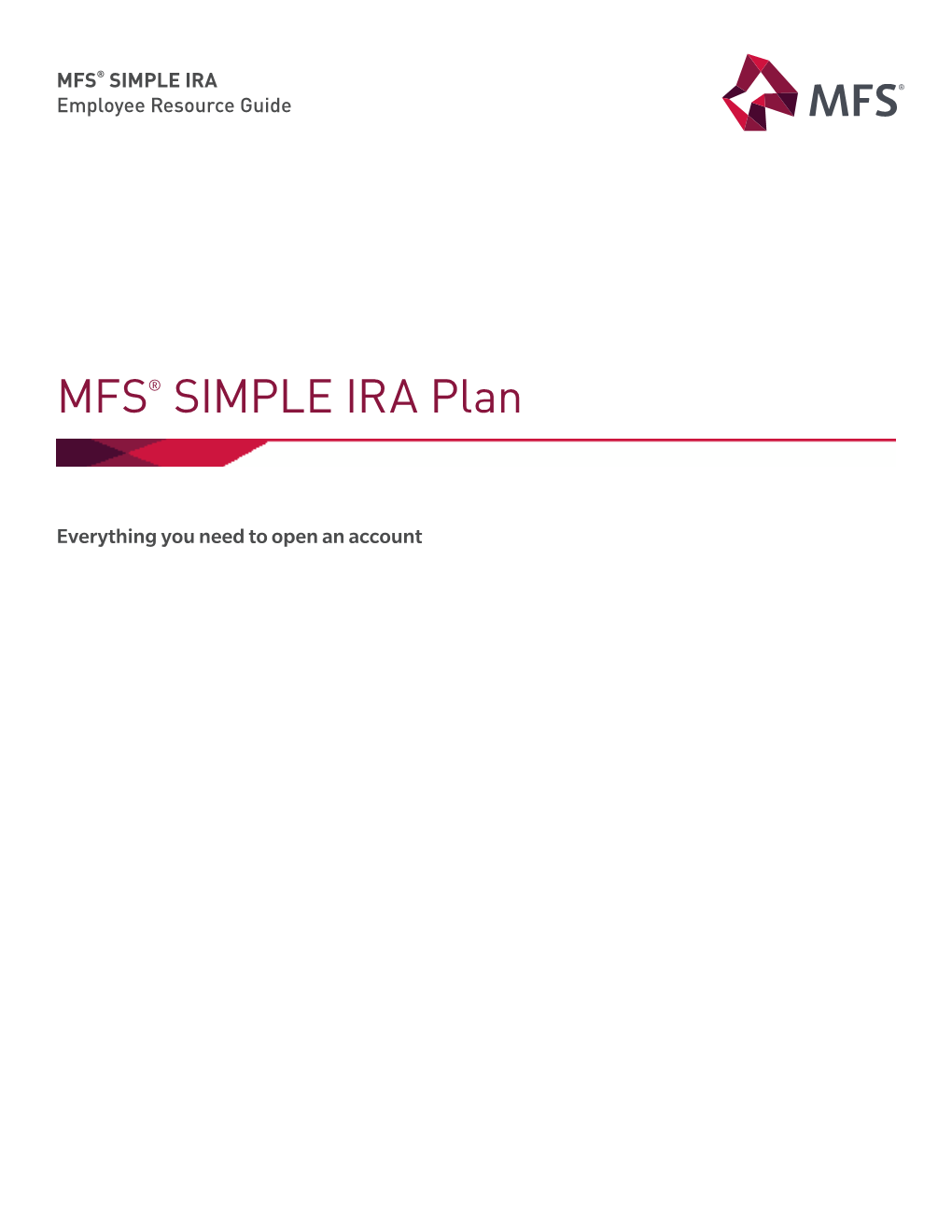 MFS® SIMPLE IRA Plan