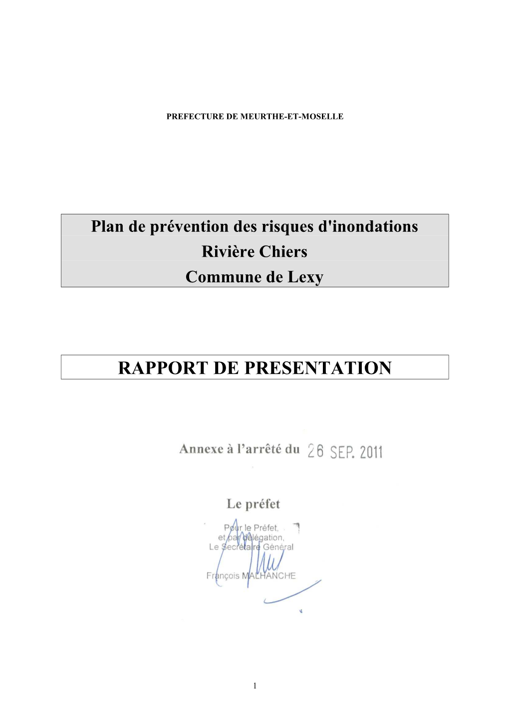 Rapport De Presentation