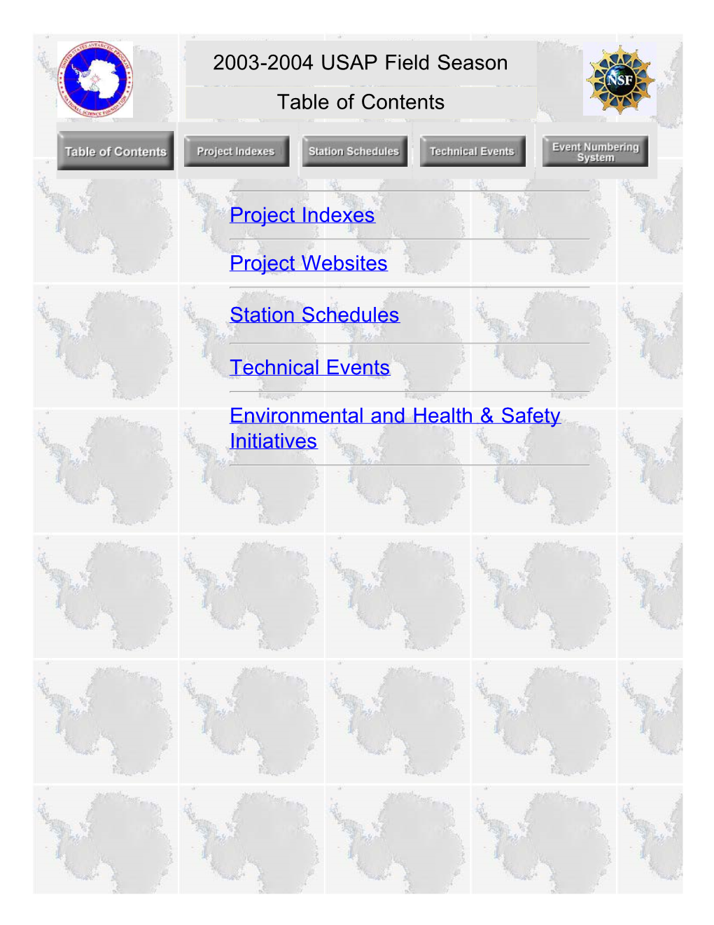 2003-2004 Science Planning Summary