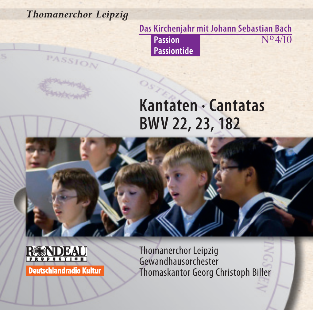 Kantaten · Cantatas BWV 22, 23, 182