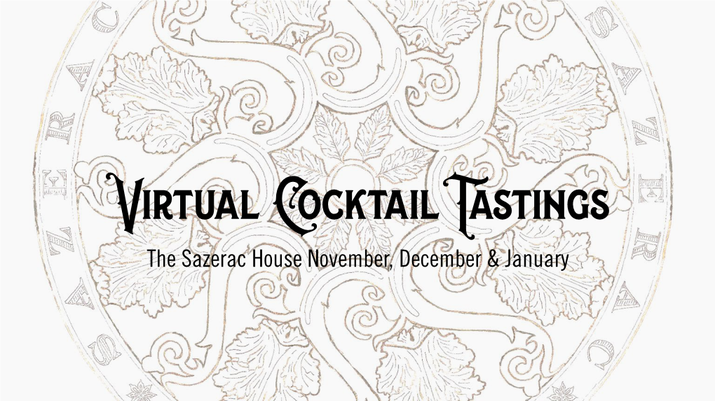 Virtual Cocktail Tastings