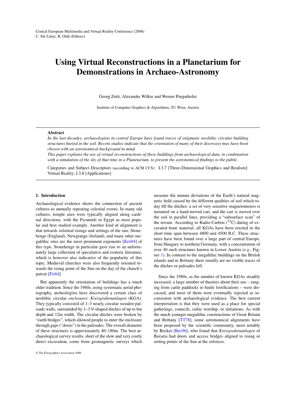 Using Virtual Reconstructions in a Planetarium for Demonstrations in Archaeo-Astronomy