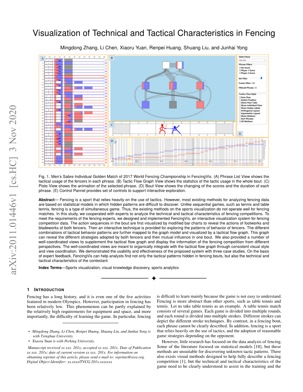 Visualization of Technical and Tactical Characteristics in Fencing