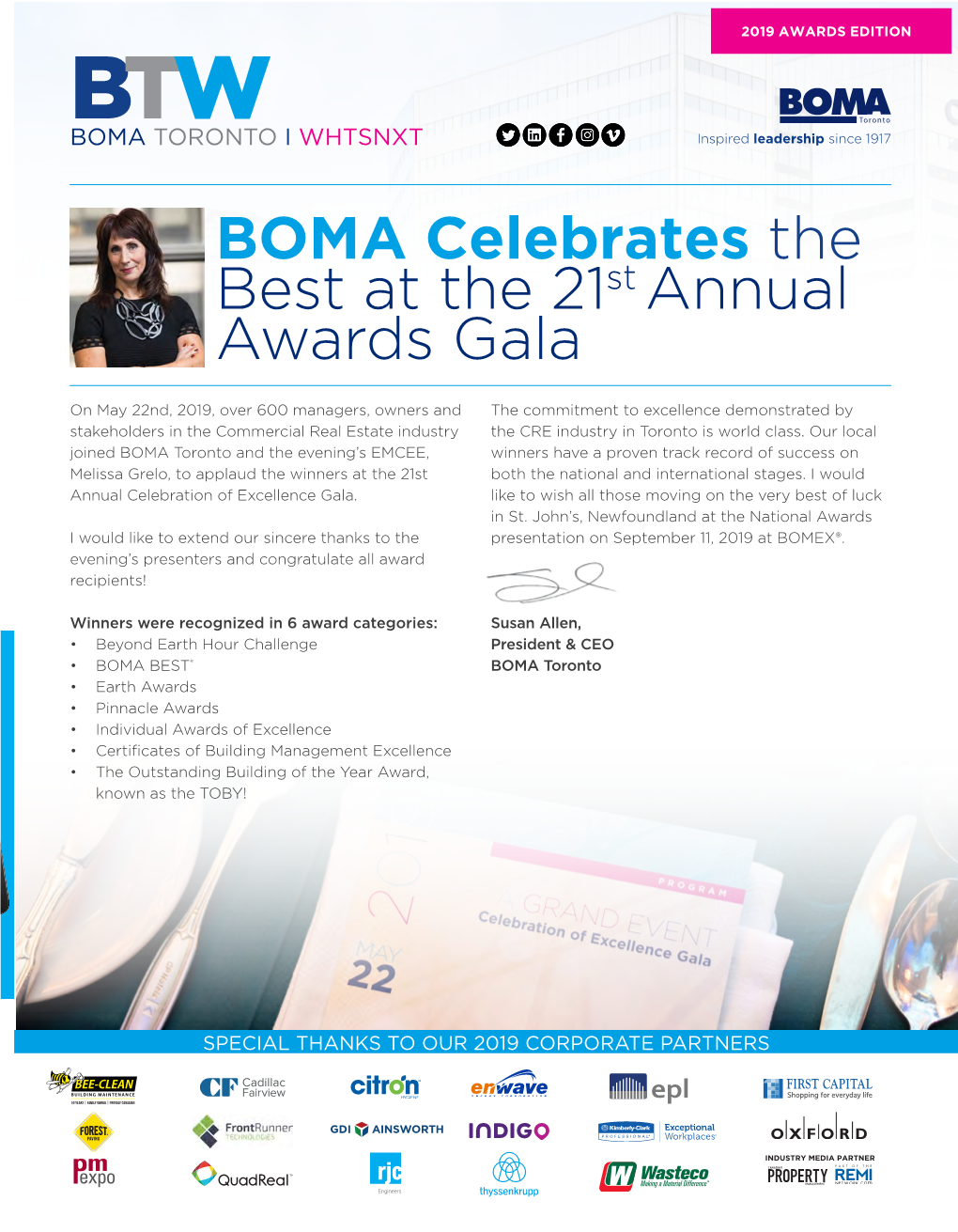 BOMA Celebrates the Best at the 21St Annual Awards Gala