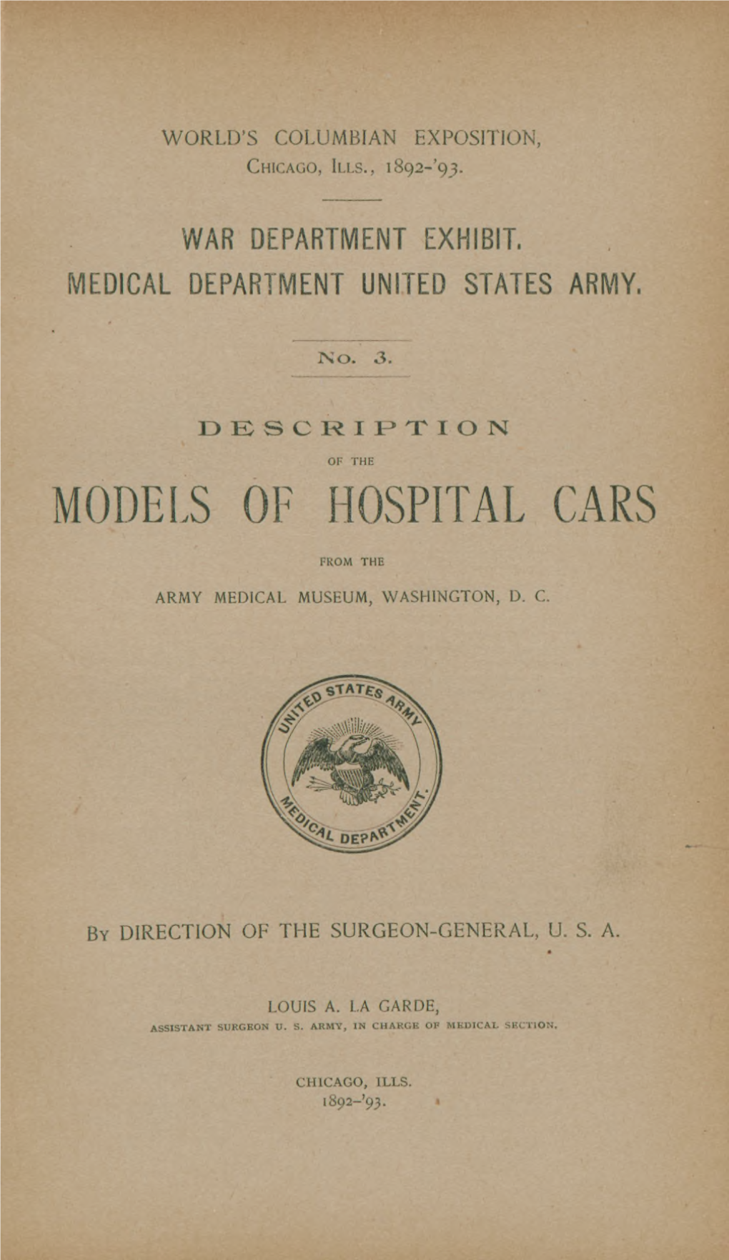 Description of the Models of Hospital Cars From