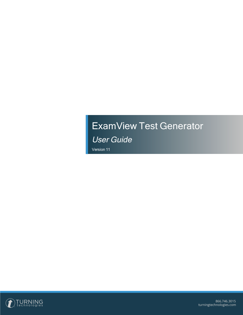 Examview Test Generator User Guide Version 11 Examview Test Generator 2