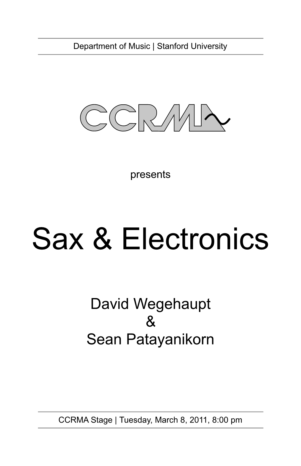 Sax & Electronics