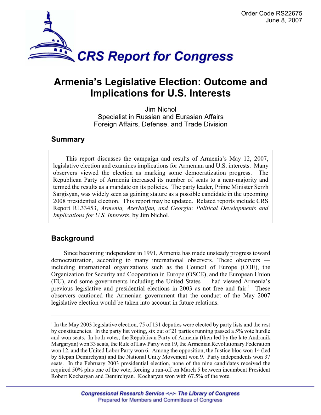 Implications for U.S. Interests