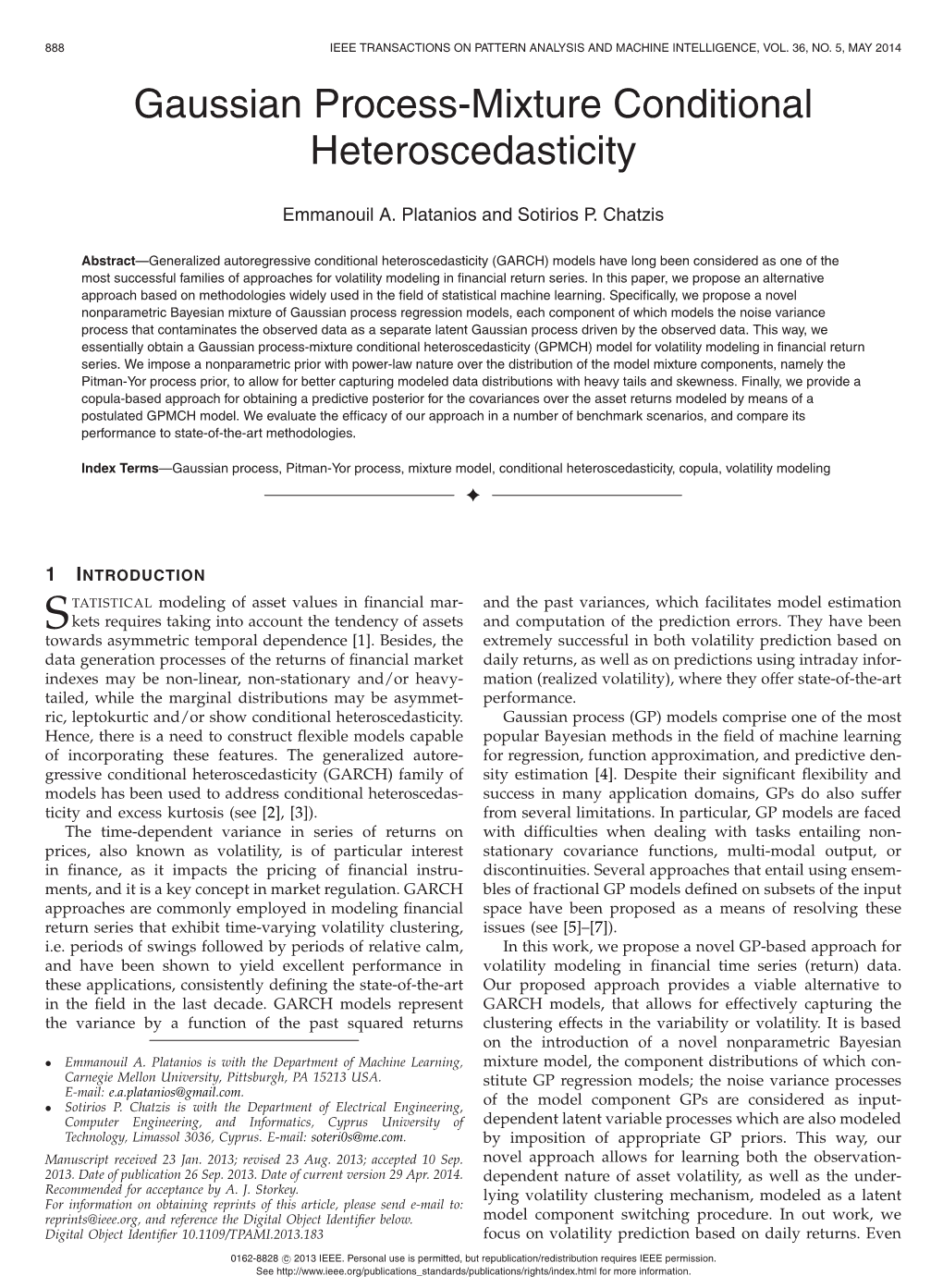 Gaussian Process-Mixture Conditional Heteroscedasticity