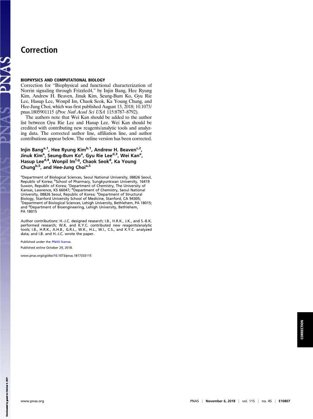 Biophysical and Functional Characterization of Norrin Signaling Through Frizzled4,” by Injin Bang, Hee Ryung Kim, Andrew H