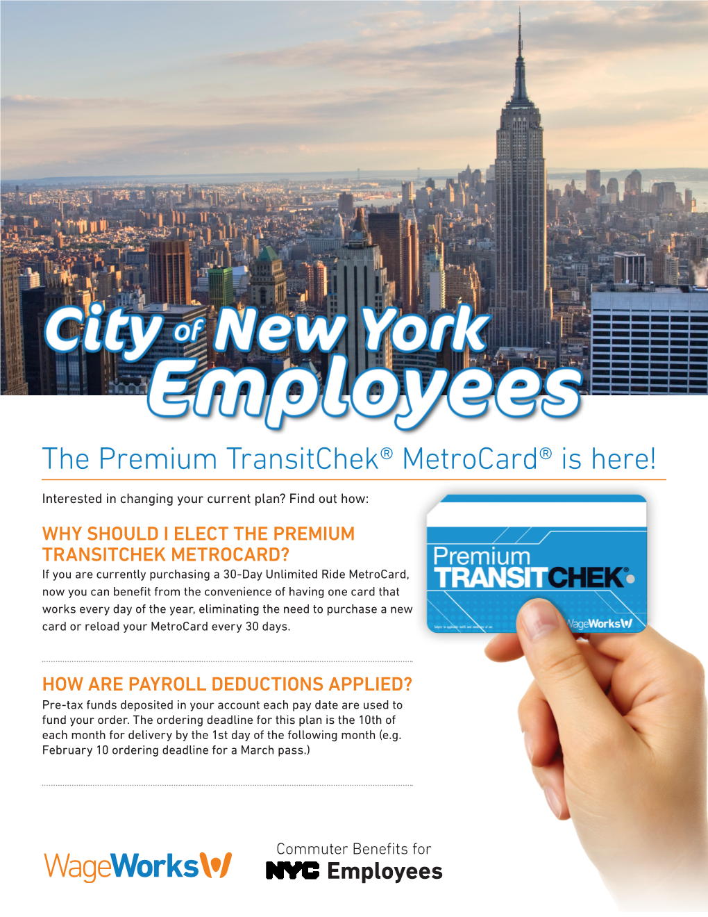 The Premium Transitchek® Metrocard® Is Here!