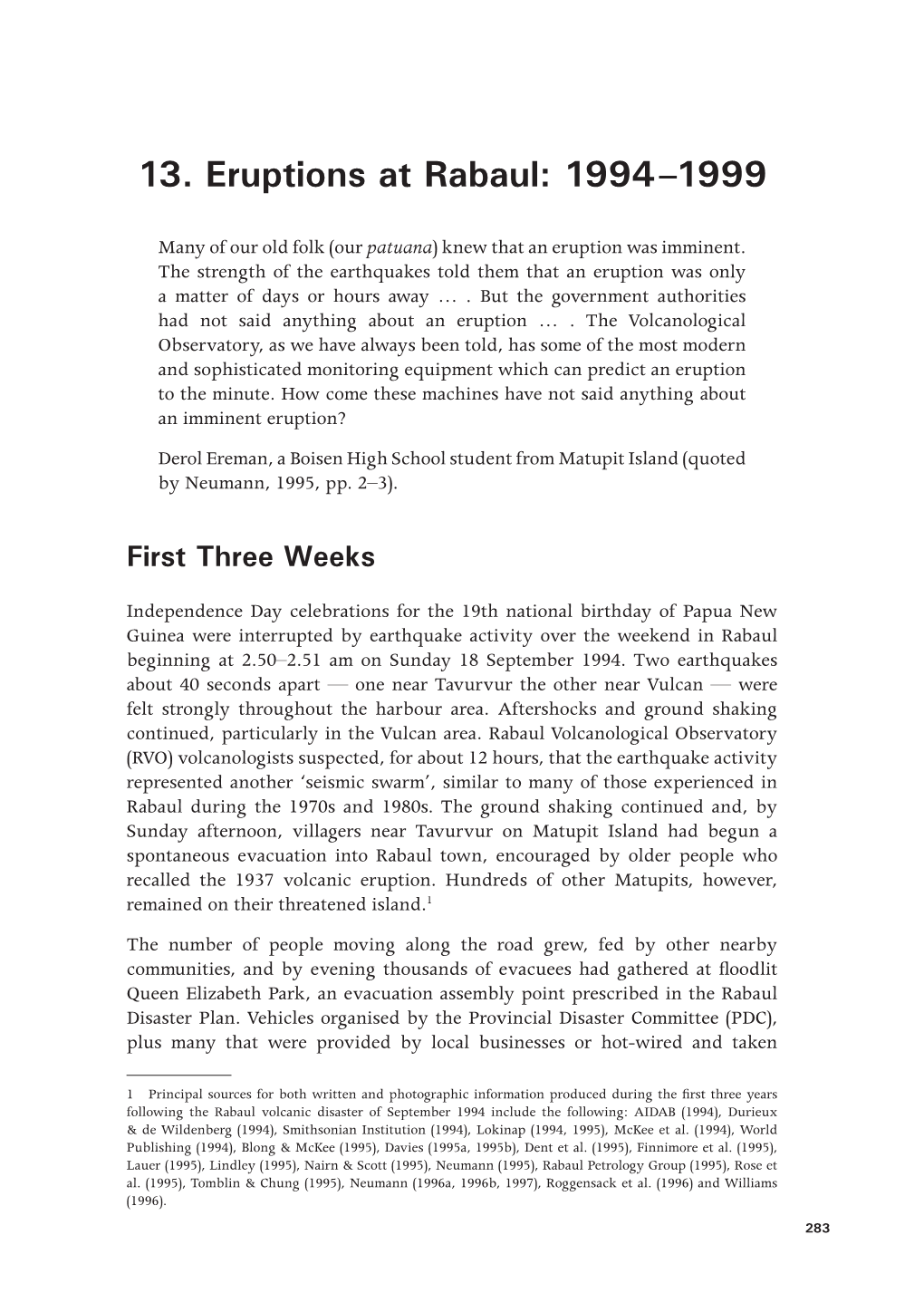 13. Eruptions at Rabaul: 1994–1999