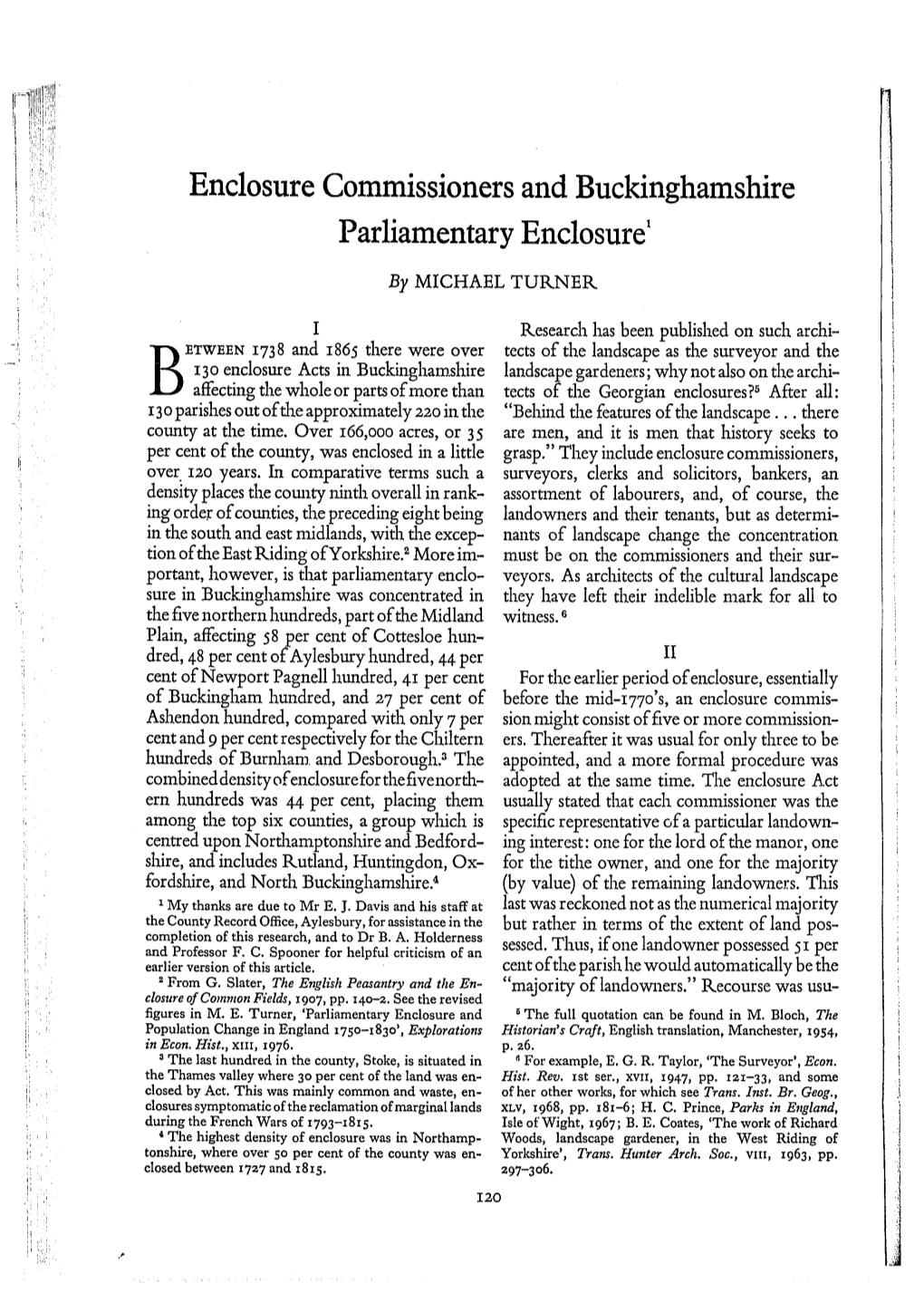 Enclosure Commissioners and Buckinghamshire Parliamentary Enclosure