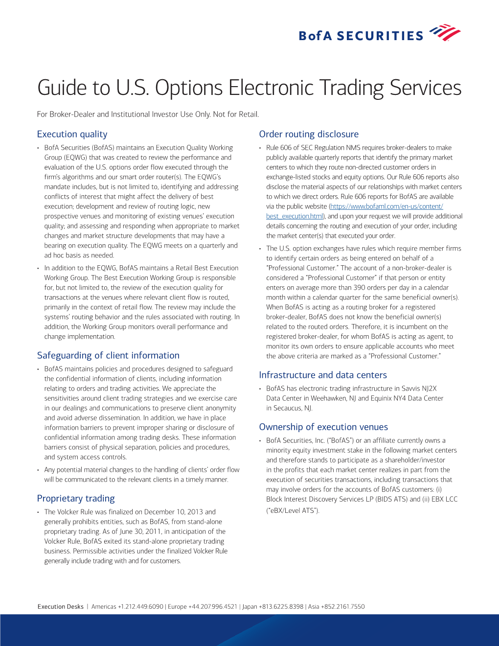 Guide to U.S. Options Electronic Trading Services