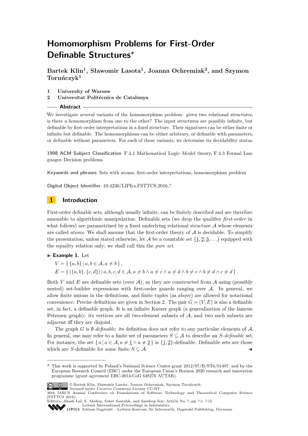 Homomorphism Problems for First-Order Definable Structures