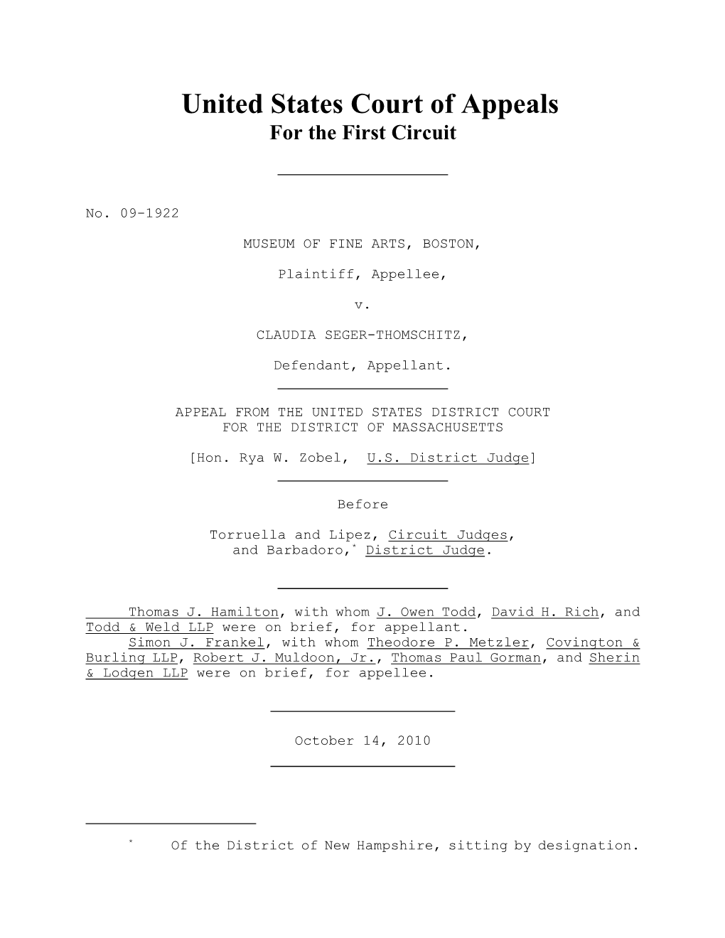 United States Court of Appeals for the First Circuit