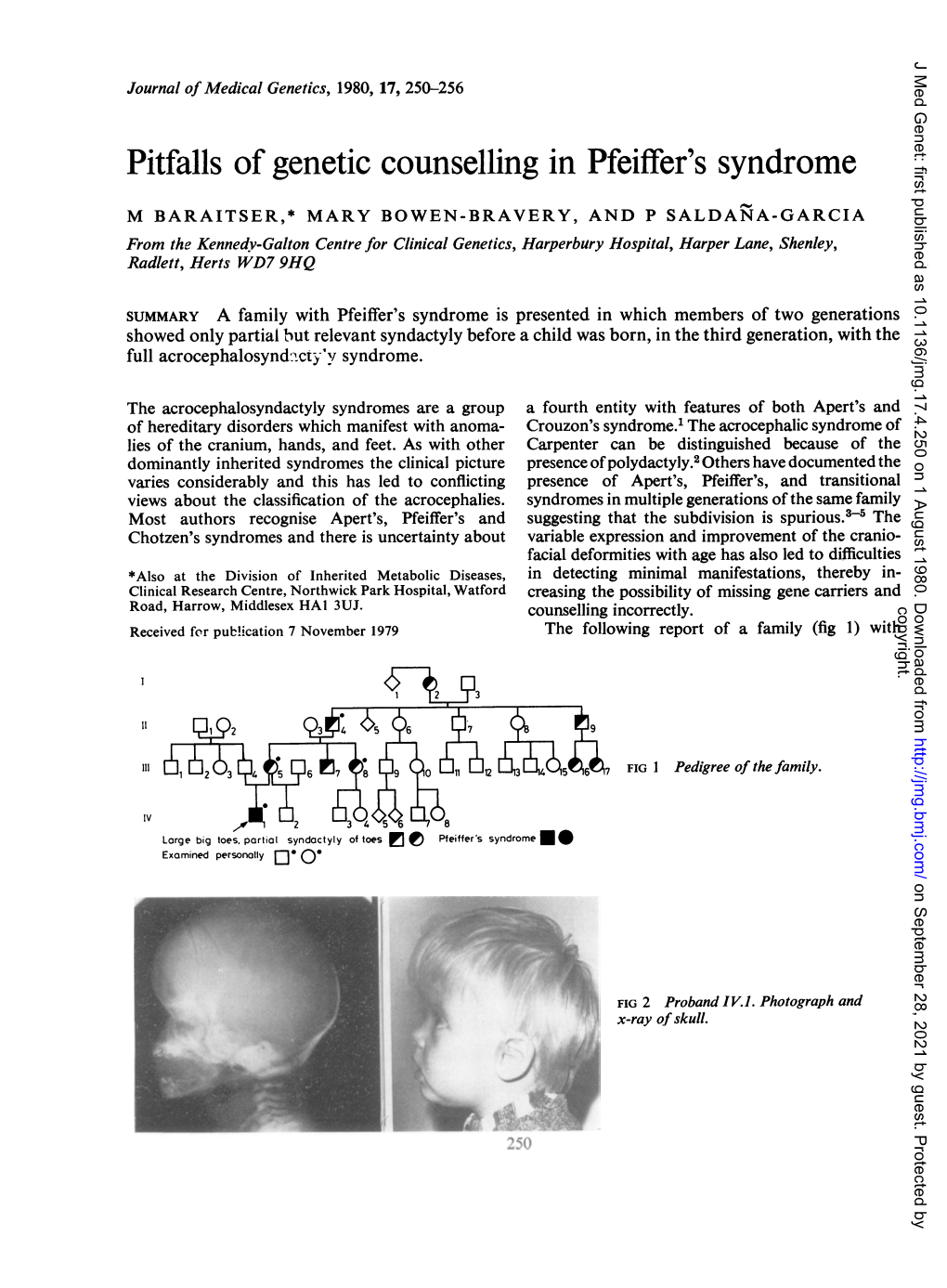 Pitfalls of Genetic Counselling in Pfeiffer's Syndrome