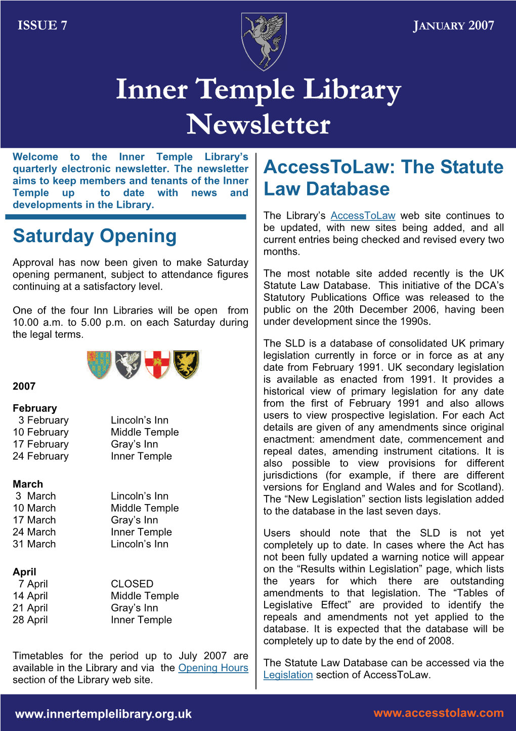 Newsletter Issue 7 Alternate Layout