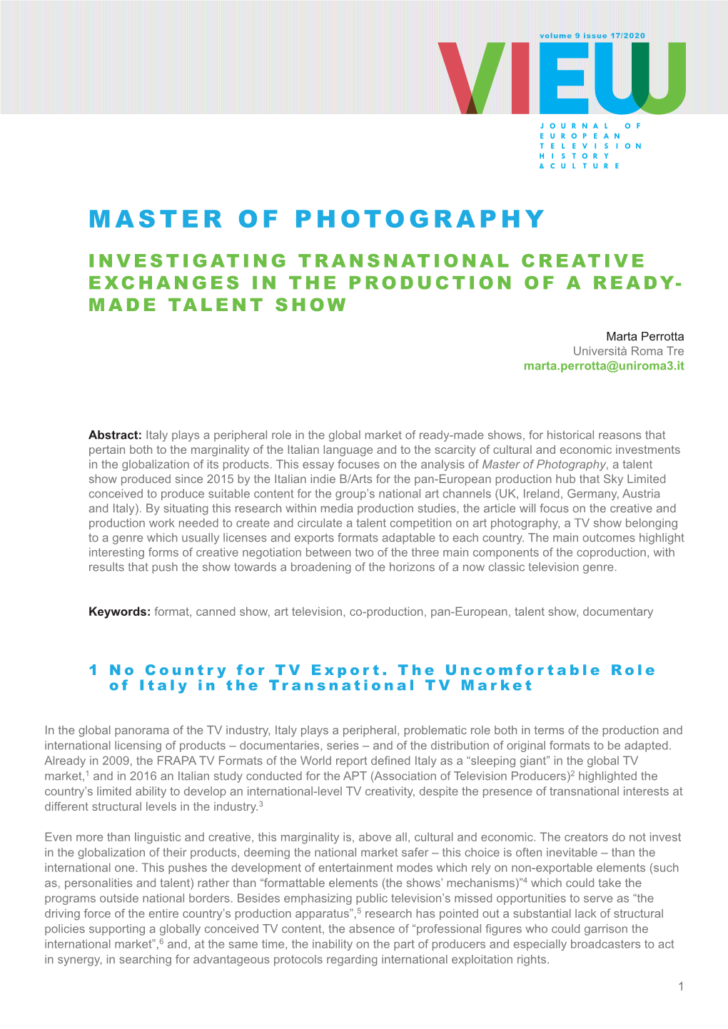 Master of Photography